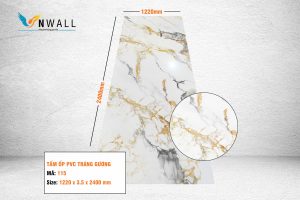 tấm nhựa pvc vân đá mã 115